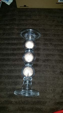 Glass candle holder