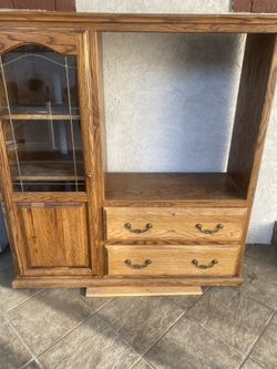 Television/ Stereo Cabinet With Locking Drawers