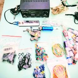 Professional Tattoo Gun With Blue Coil