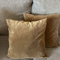 2 Decor Pillows 19” Wide By 18”