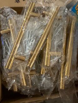 Gold Cabinet Bar Pulls 4 inch with Screws – Bulk Lot