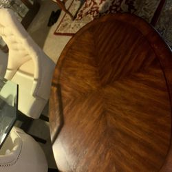 Vintage Oval Wood Coffee Table