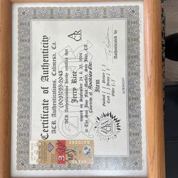 Jerry Rice Signed Ticket