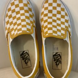 Vans Slip-On Checkerboard (Mustard Yellow) – Women’s Size 7