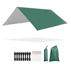 Camping Tarp Rain Shelter10x10ft Waterproof Lightweight Backpacking Rain Tarp Hiking Outdoor Rain Fly Sun Shelter - Memorial Day Sale