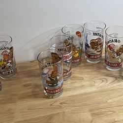 Blazers Dairy Queen Collectible 8x Glasses 1992-93 + 2x 1993-94