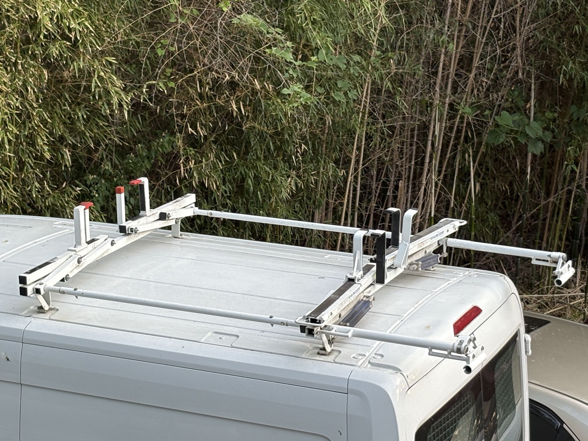 EZ-Glide Brand Double Dual Roof Ladder Rack work, cargo van