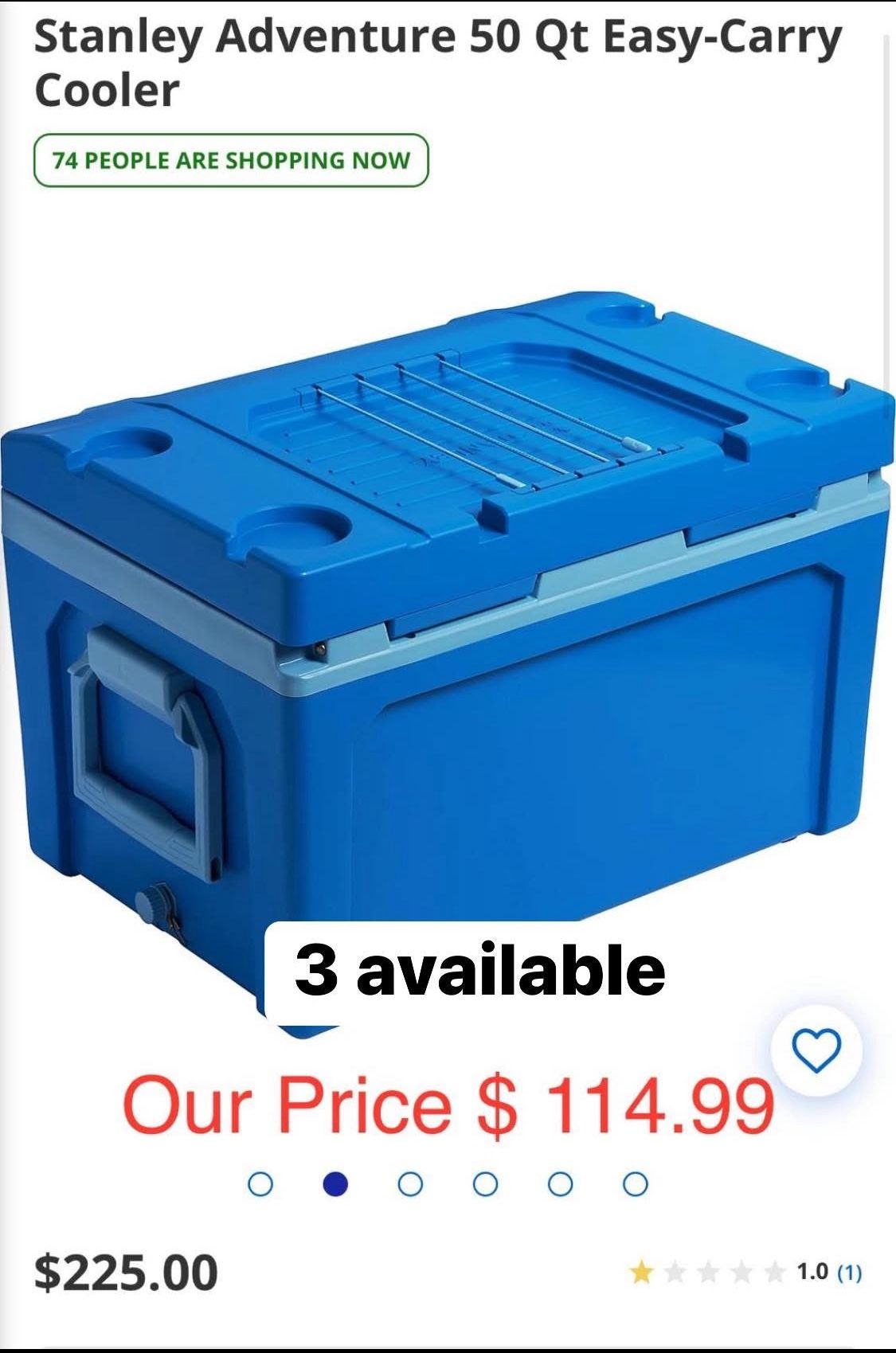 Stanley Adventure 50 Qt Easy-Carry Cooler