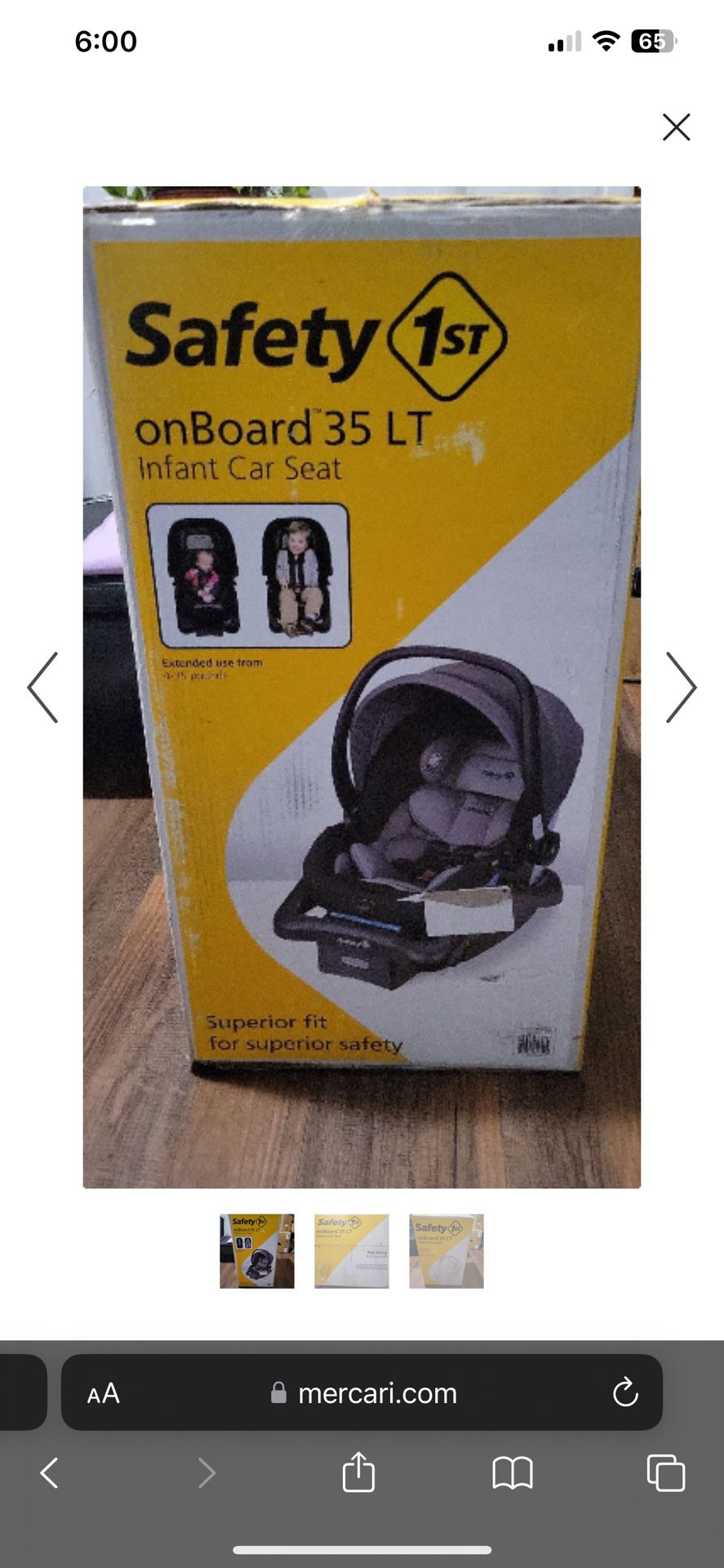 Brand New Safety 1st Car Seat With Base 