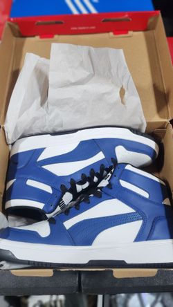 Puma High-Top Sneakers Blue and White