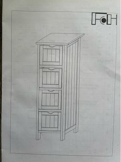 NEW White 4 Drawer Storage