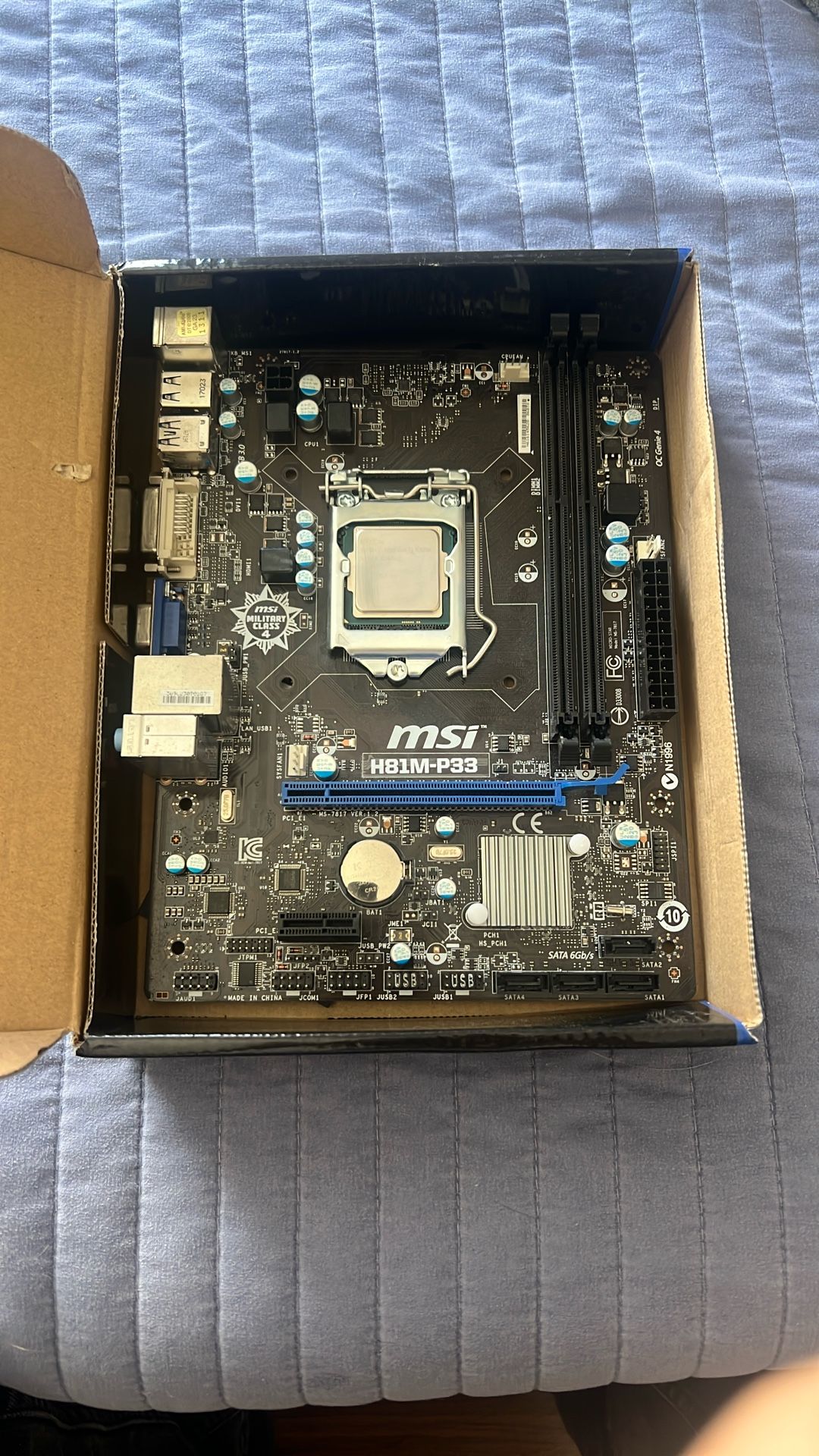 Make Offer MSI Motherboard + CPU(Intel Pentium G3258)