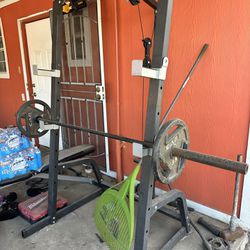 Weight Rack With Bench