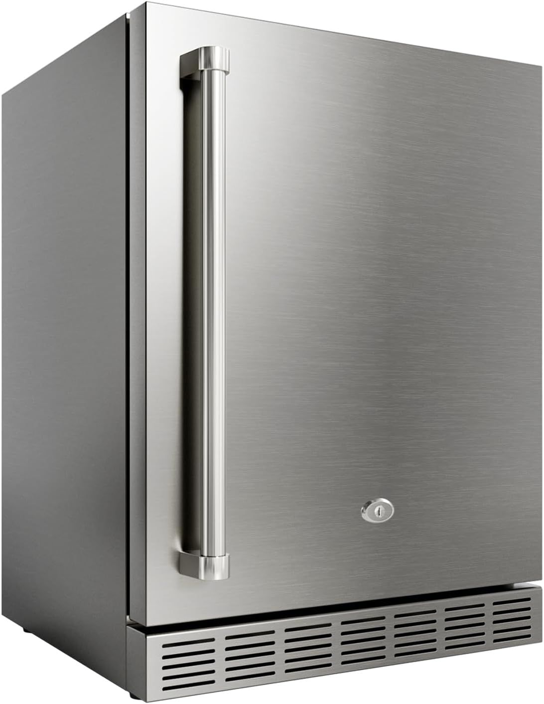 21 Inch Outdoor Refrigerator, Weather Proof Stainless Steel Beverage Beer Cooler Under Counter Fridge, Indoor/Outdoor Refrigerator with 3 Shelves for