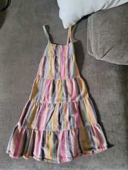 Girls Rainbow striped dress
