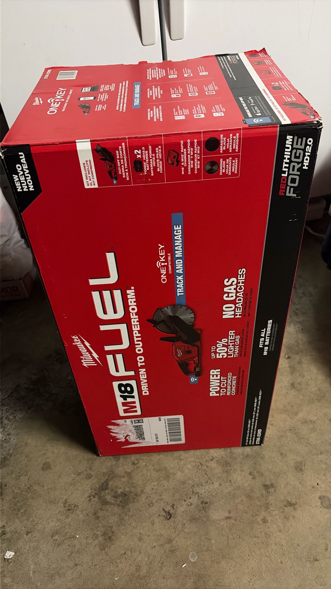 Milwaukee Cut-off Saw Tool, Charger, Diamond and Abrasive Blade