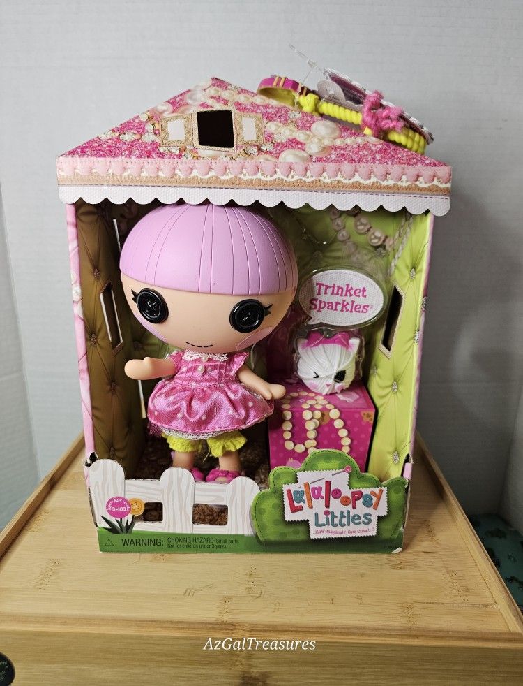 Lalaloopsy Littles Doll - Trinket Sparkles with Pet Ball Kitten 7" Princes.