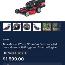 Lawn Mower Toro 30”