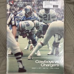 Roger Staubach Autographed 1977 Magazine 