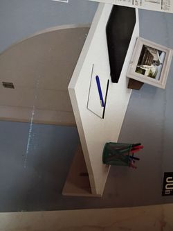 New in Box White Floating Wall Desk