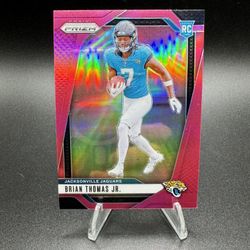 2024 Panini Prizm - Rookies Brian Thomas Jr. #314 Pink Prizm (RC)