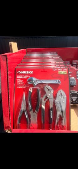 Husky 5-Piece Pliers & Wrench Set