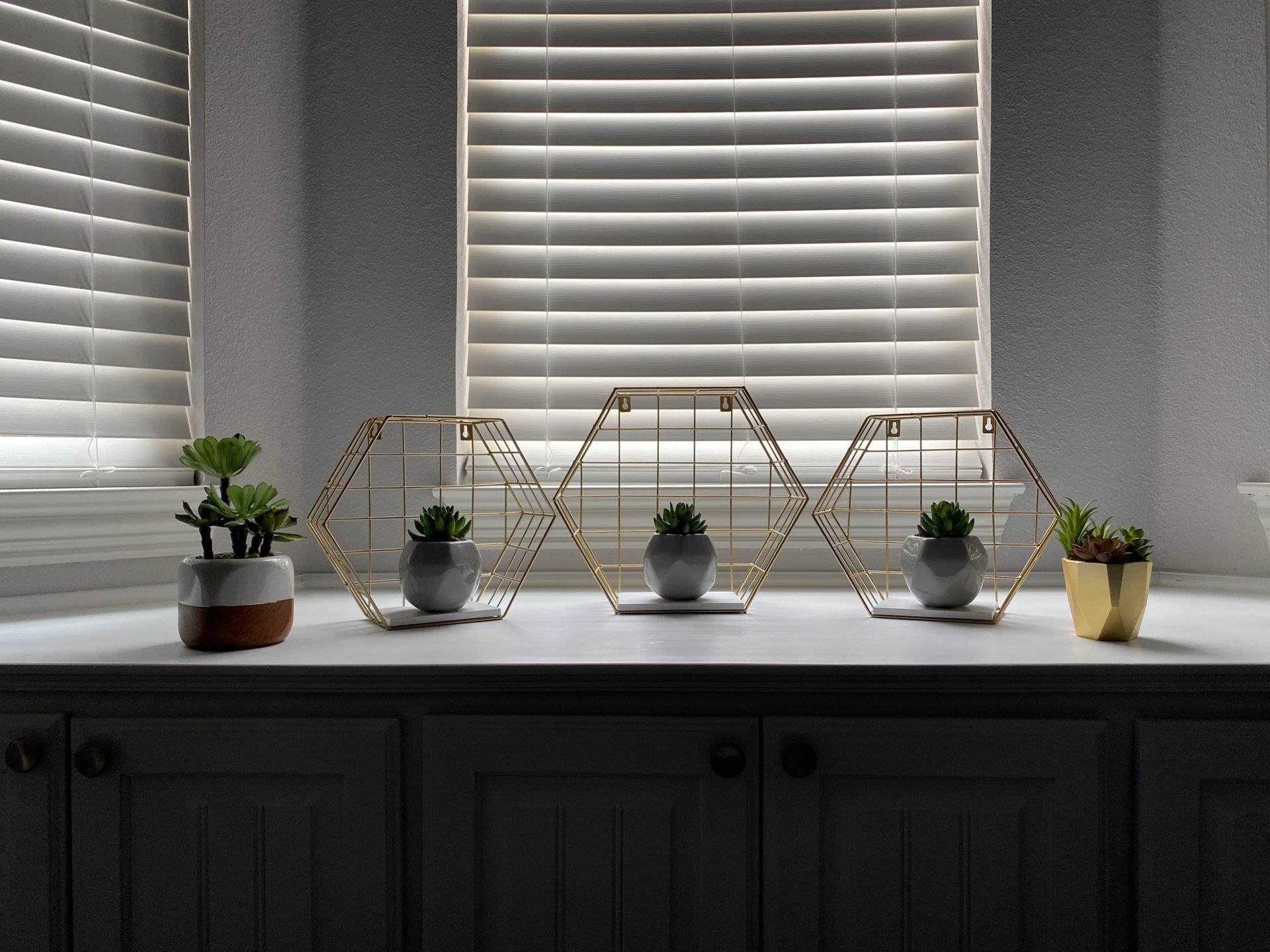 Wall Shelf & Succulent fake plants