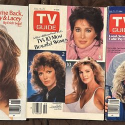 3ea 1984 TV Guides Very Good Condition 