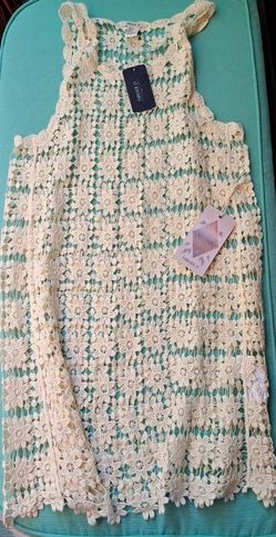 NWT Forever 21 Crochet Dress Swim Cover up Size S