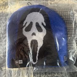 Supreme Ghostface Scream New Era Beanie Blue NEW One Size