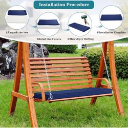Outdoor Bench Cushions 42 x 18 Inch Thick Waterproof Porch Swing Cushions