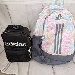 Adidas backpack and lunch bag