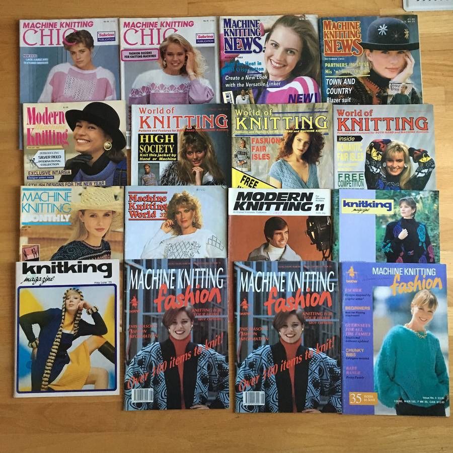 Large Lot of 16 Assorted Machine Knitting Magazines