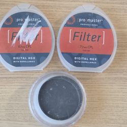 Lot of Promaster HGX Circular Polarizers - 77mm, 72mm, 67mm CPL 