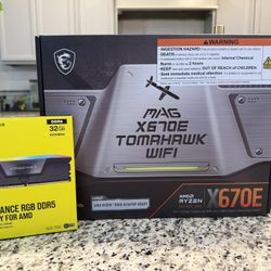 Corsair 32gb 6000 RGB Ram And MSI X670E Motherboard 