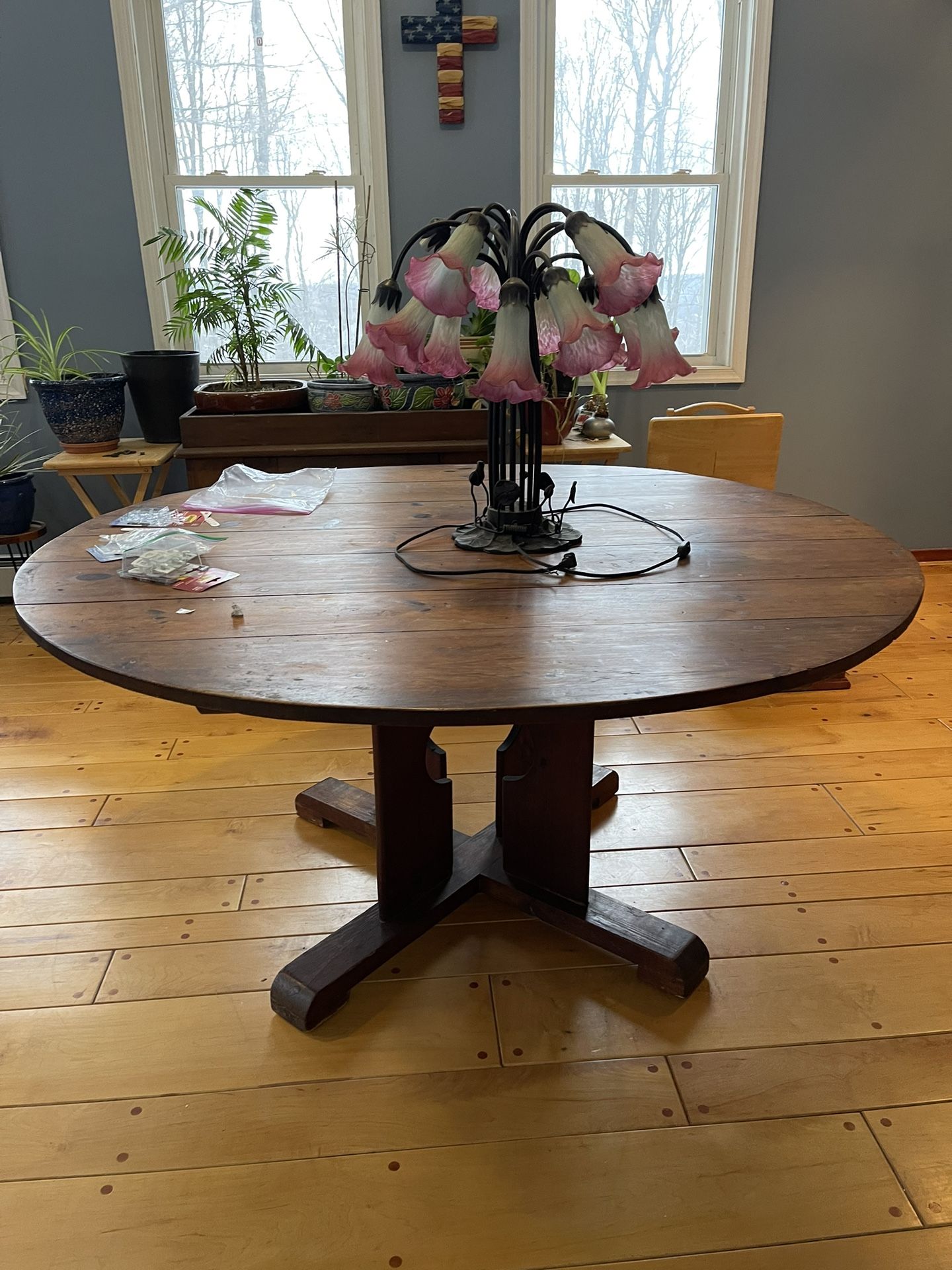 Antique Round Wooden Table