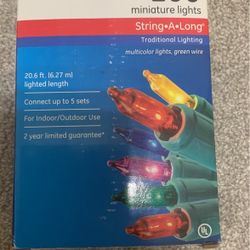 GE String A Long Multicolor Lights-100