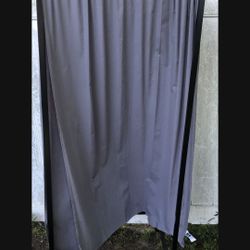 Dont Look At Me Portable Changing Room Divider Blavk Frame W Cotton Fabric And Casters  