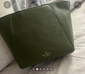Kate Spade New York Green Leather Tote Bag