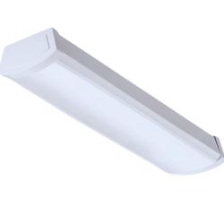 Lithonia Lighting 2 Foot LED Light Fixture, Low-Profile LED Wraparound Flush Mount Ceiling Light, 4000K Cool White, 120V, 24-Inch (FMLWL 24 840) 