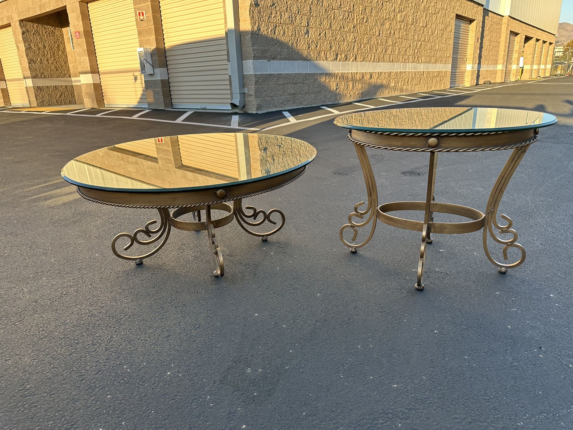 Iron Coffee table and side table set / Mesa de centro y Mesa de lado 