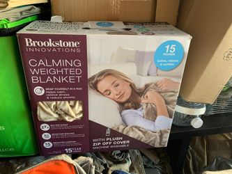 Calming weighted blanket Brookstone Innovations