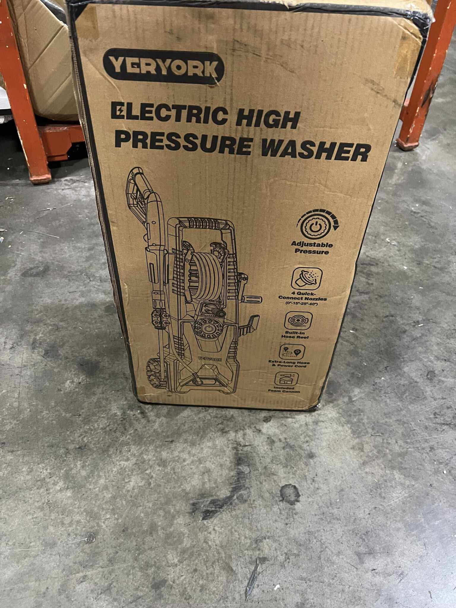 Electric Pressure Washer, 4500 PSI 2.8 GPM Power Washer with Anti-Tipping Technology, 4 Quick Connect Nozzles, Foam Cannon, Stainless Steel Lance, Hig