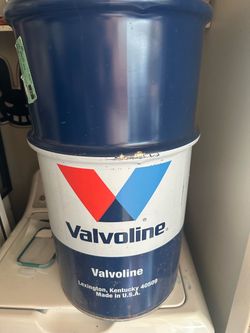 Empty 16 gallon valvoline container