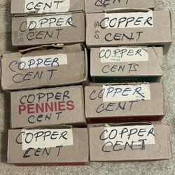 10 Boxes 1(contact info removed) Copper Pennies 