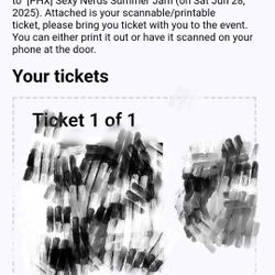 Sexy Nerds Rave Ticket 