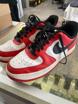 Nike Air Force 1 Low Sneakers - Red White Black