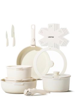 Pots and Pans Set Non Stick 17pcs, Kitchen Cookware
