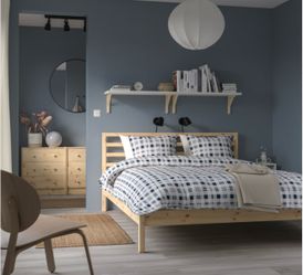 IKEA Bed Frame with Beautyrest Full Size Mattress