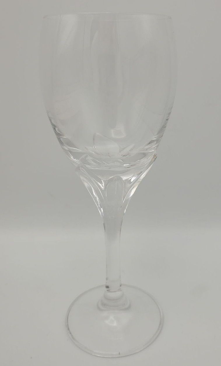 Swirled-Bowl Vintage Crystal White Wine Glasse
